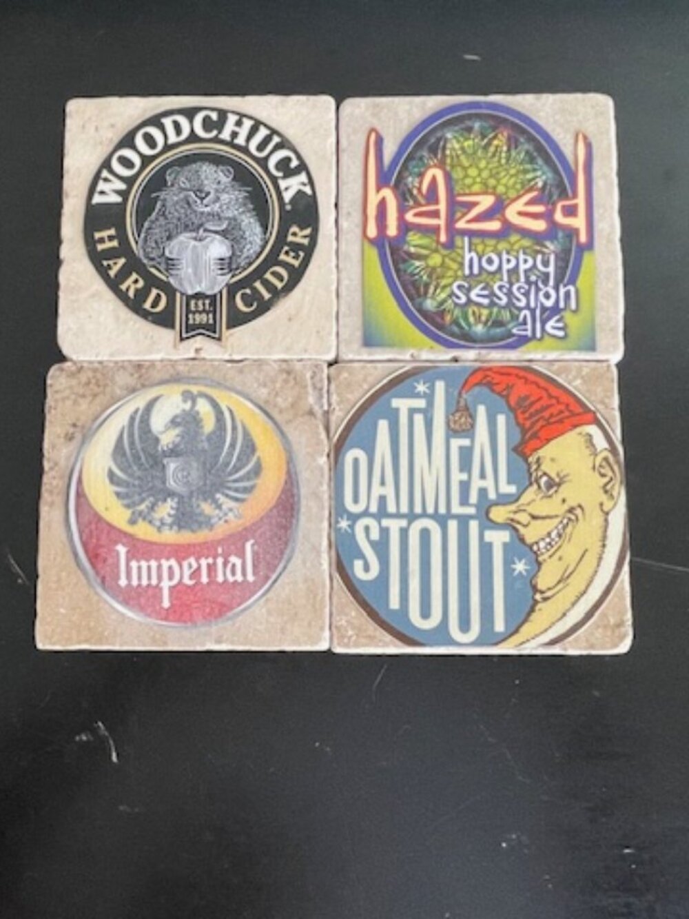 Stone Coaster.  Set of 4. Multiple colors